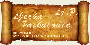 LJerka Paskulović vizit kartica